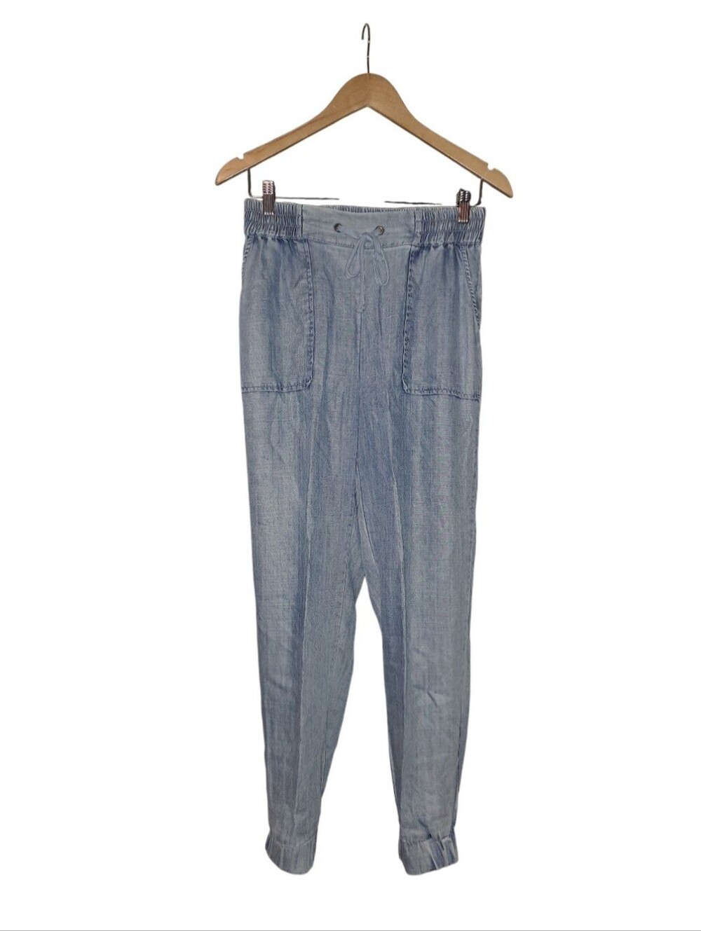 Light Blue Women's Drawstring Jogger Jeans